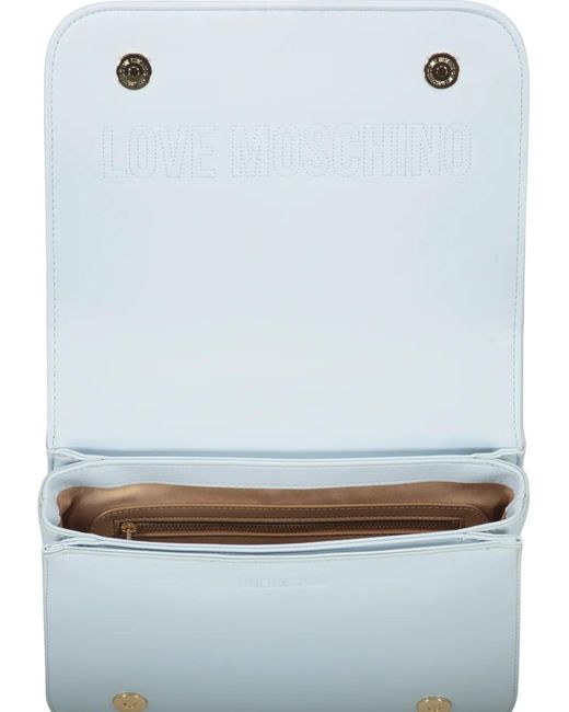 Love Moschino Blue Quilted Chain Shoulder Bag