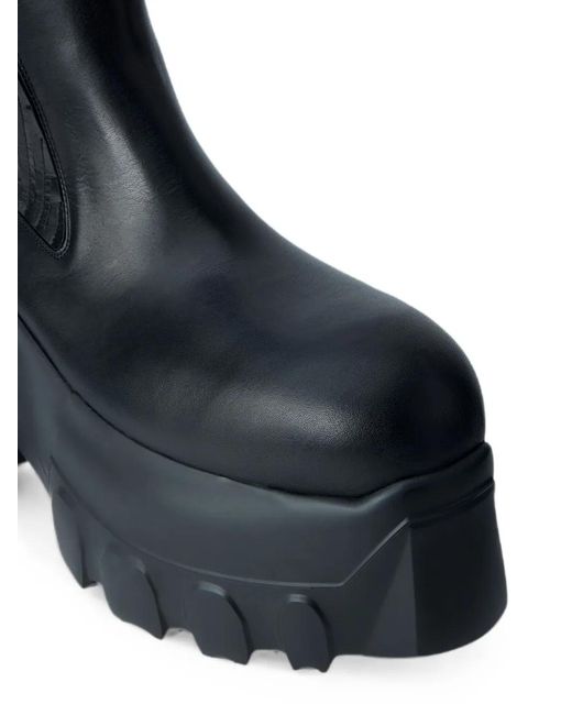 Rick Owens Blue Beatle Mega Tractor Boots for men