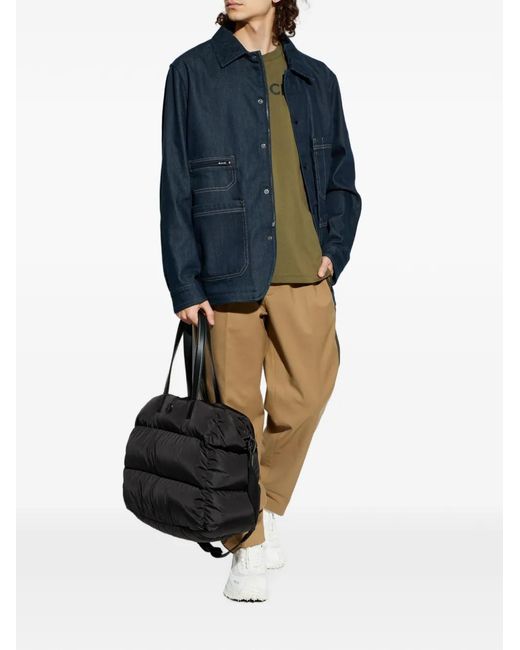 Moncler Blue Haderu Logo-Patch Jacket for men