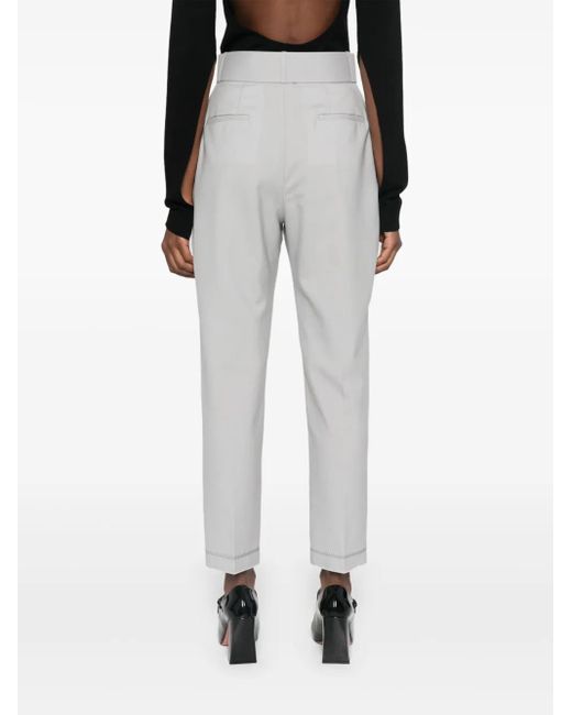 Marni Gray Belted Tailored Trousers