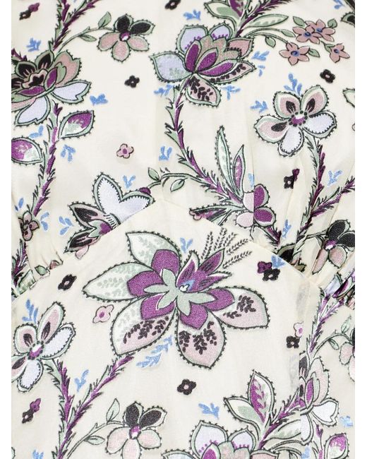 Kate Spade White Floral-Pattern Short-Sleeve Dress