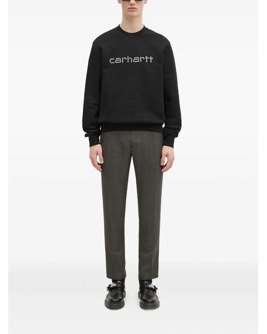 Paul Smith Black Check-Pattern Elastic-Back Trousers for men