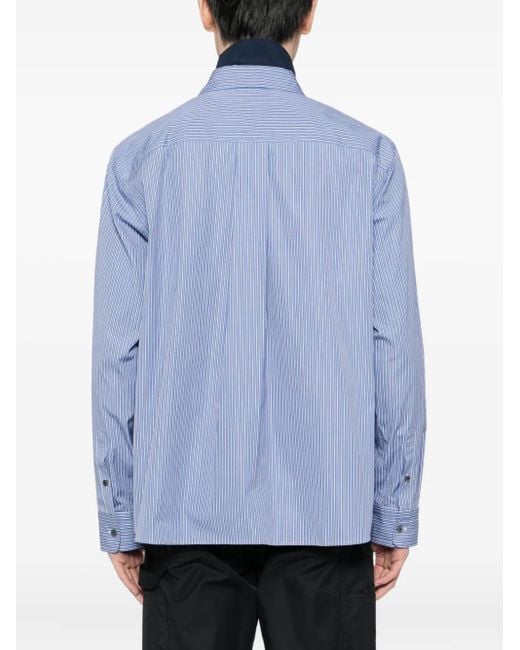 Sacai Blue Poplin Shirt Jacket for men