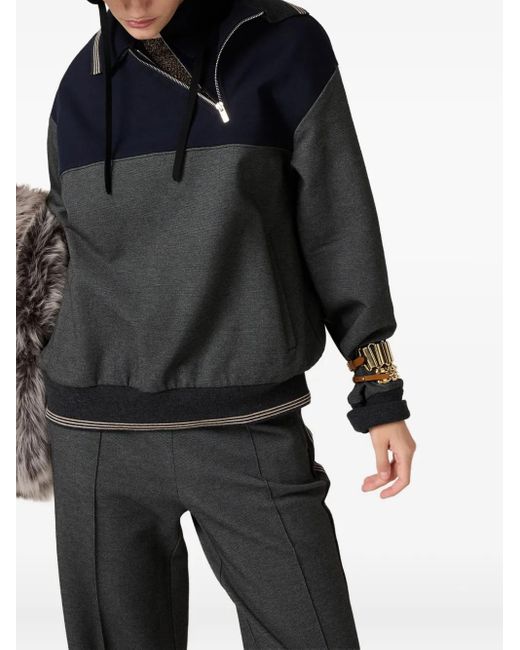 Miu Miu Blue Sweatshirtjacke mit Polokragen