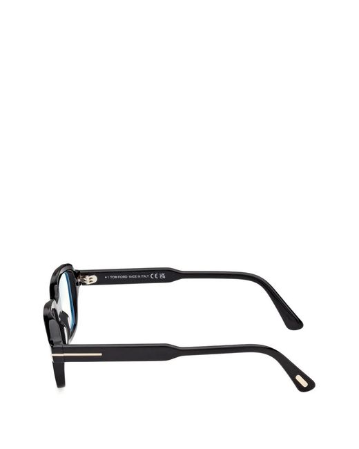 Tom Ford Black Rectangle-Frame Glasses for men