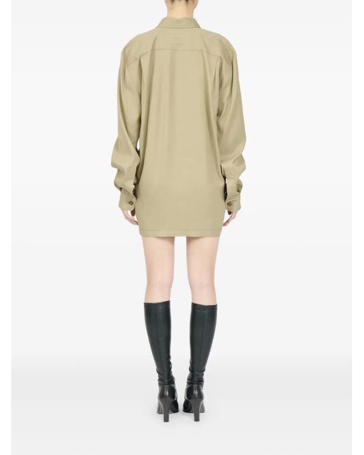 MM6 by Maison Margiela Natural Button-Up Shirt Dress