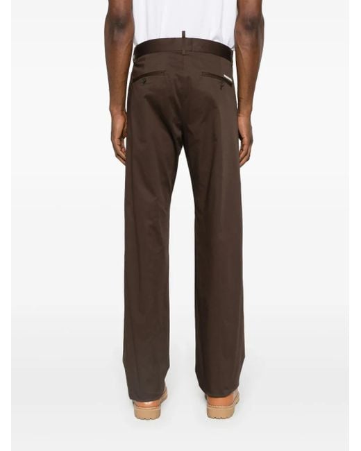 メンズ DSquared² ミッドライズ チノパンツ Brown