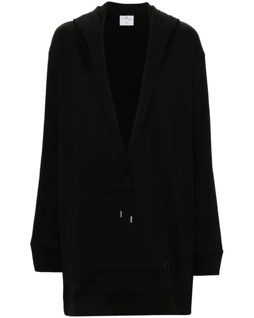 Courreges Black Hyperbole Hoodie Mini Dress