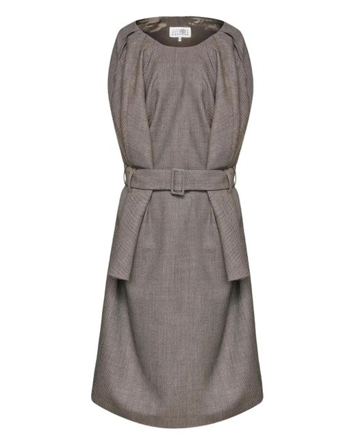 MM6 by Maison Margiela Gray Virgin-Wool Dress
