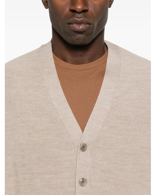 Lemaire Natural Wool Blend Cardigan