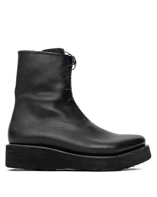DEVOA Schnürstiefel Mit Reißverschluss in Black für Herren