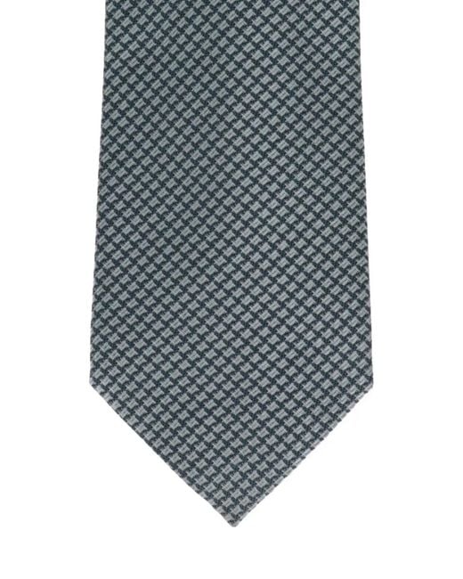 Tom Ford Blue Geometric-Pattern Tie for men