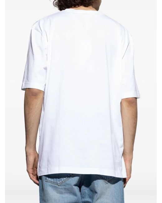 Marni T-Shirt mit Patchwork-Print in Blue für Herren