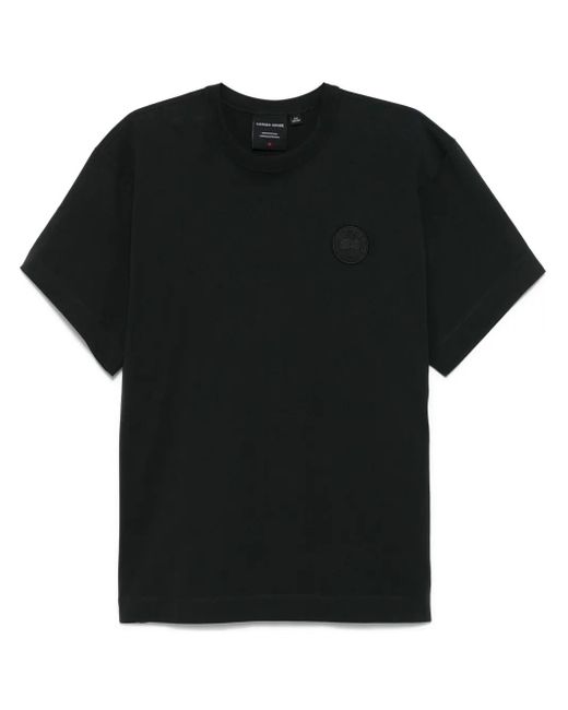 Canada Goose Black Gladstone Tshirt Embroidered for men