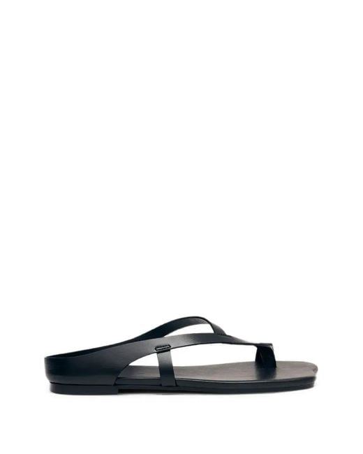 Alohas White Dawn Toe-Strap Flat Sandals