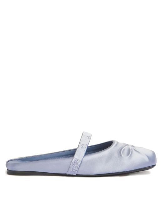 Marni White Satin Ballet Flats