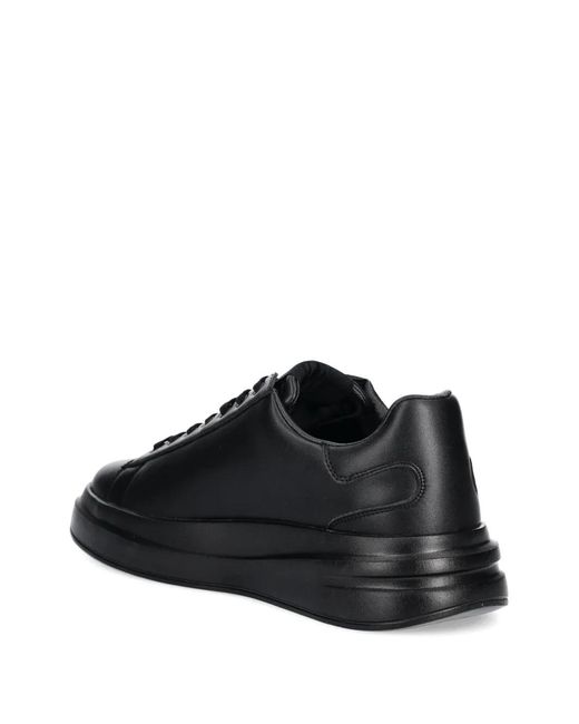 Guess Black Elba Embossed-Logo Platform Sneakers for men