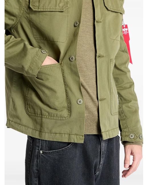 Alpha Industries Green Cotton Shirt for men