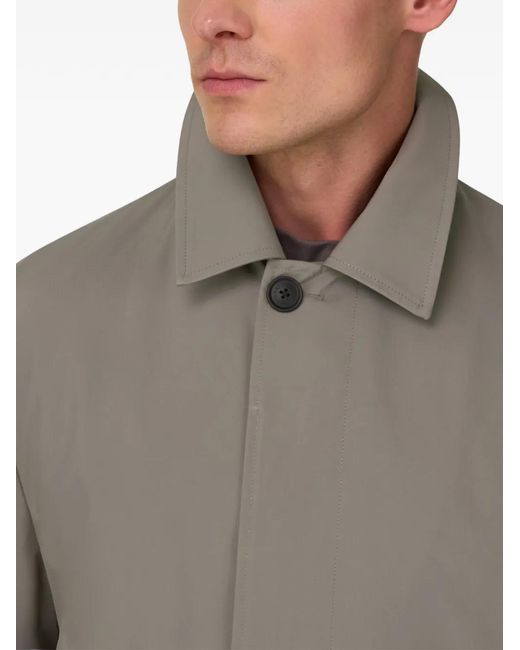 Boggi Gray Buttoned Technical Coat for men