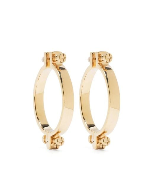 Annelise Michelson Metallic Screw-Motif Hoop Earrings