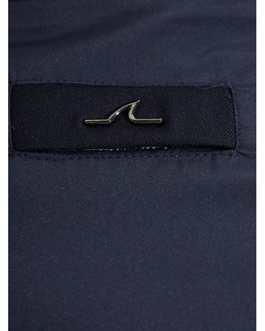 Paul & Shark Blue Logo-Plaque High-Neck Jacket for men