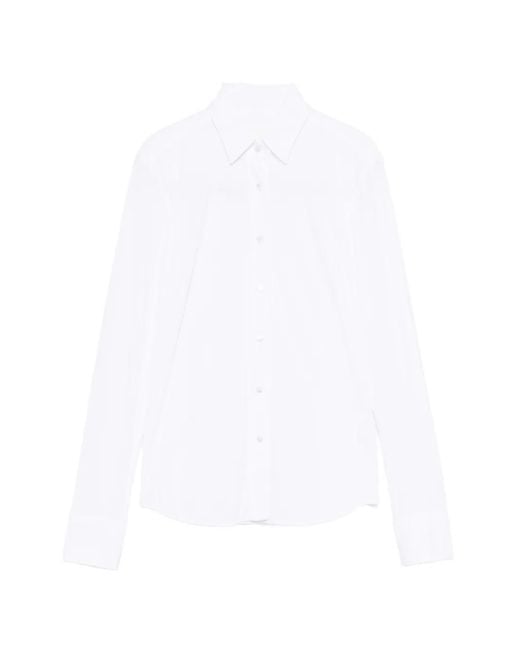 Xacus White Sara Kt Buttoned Shirt