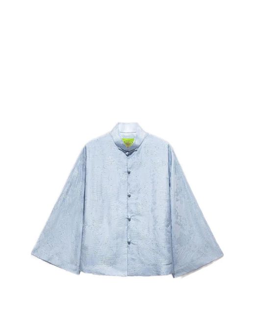 Shanghai Tang レディース ブルー スパンコール ローブジャケット