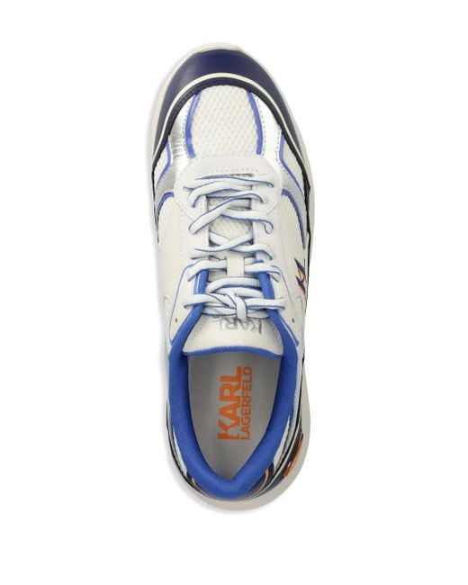 Karl Lagerfeld Blue Kl Monogram Sneakers for men
