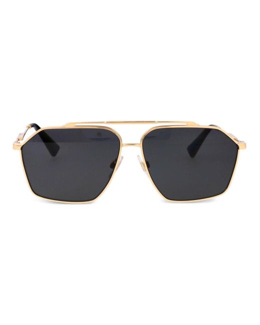 Dolce & Gabbana Metallic Oversized-Frame Sunglasses for men