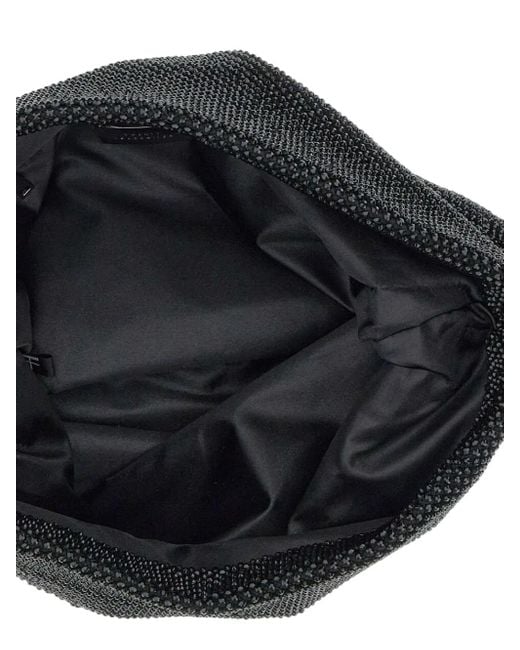 Twentyfourhaitch ラインストーン クラッチバッグ Black