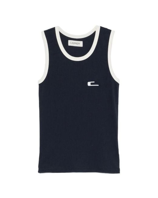 Carrera Blue Logo-Embroidered Ribbed Tank Top for men