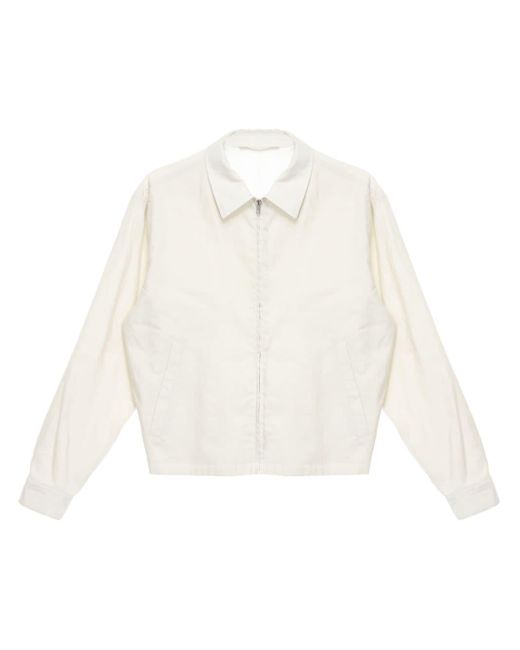 Giacca-camicia con zip di Lemaire in White da Uomo