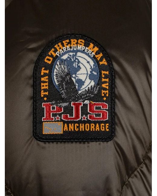Parajumpers Black Quilted Logo-Patch Jacket for men