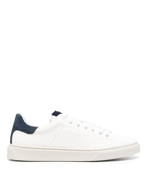 Tagliatore Leather Panelled Low-top Sneakers in White for Men | Lyst