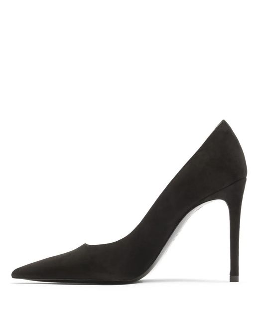 Stuart Weitzman Black Decollete Suede "Stuart Power" T. 100