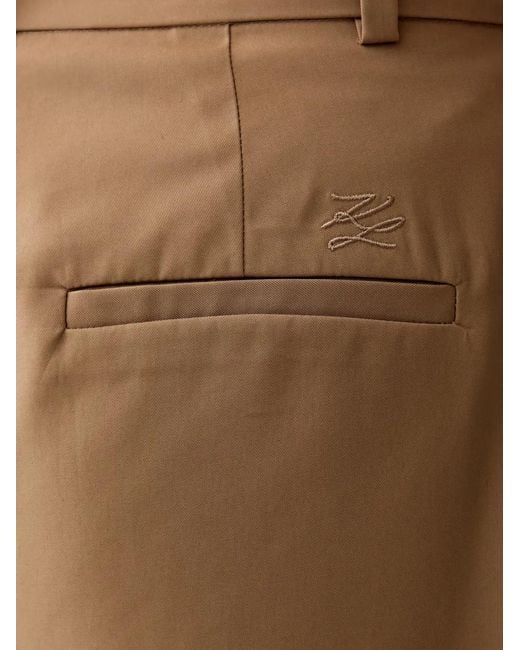 Karl Lagerfeld Natural Tie-Waist Pleated Trousers
