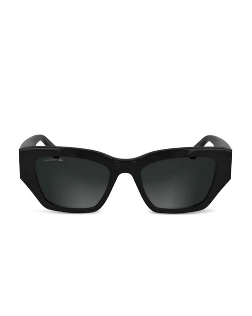 Lacoste Black Geometric-Frame Sunglasses