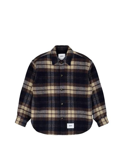 (w)taps Blue Wcpo Plaid-Pattern Jacket for men