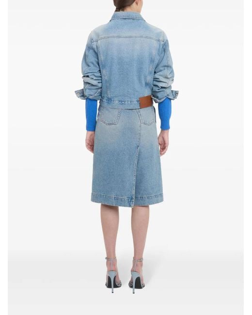 Victoria Beckham Blue Padded Denim Jacket
