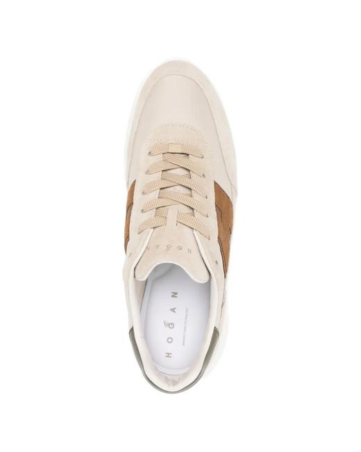 Hogan White H Appliqué Sneakers for men