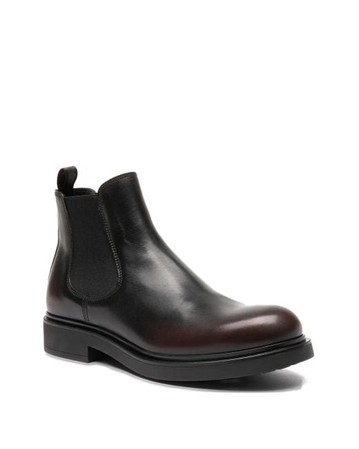 Officine Creative Black Engineer Leather Chelsea Boots for men