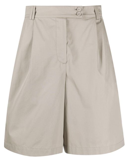 Max & Moi Natural Tailored Flared Shorts