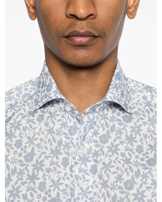 Barba Napoli White Dandy Life Floral Shirt for men