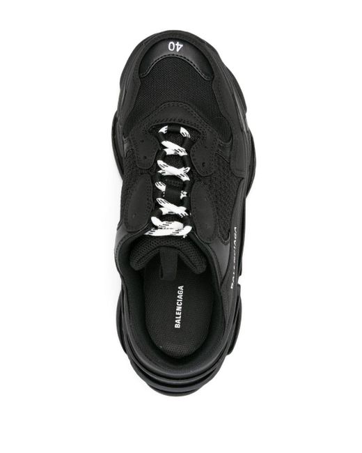 Balenciaga Black Triple S Sneakers - Women's - Polyester