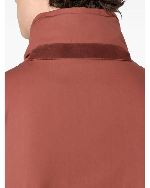 Tod's Red Zip-Front Cotton Jacket for men