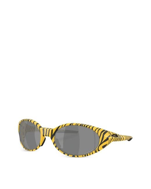 Oakley Metallic Lunettes De Soleil Eye Jacket Redux À Monture Ovale Et Imprimé Tigre for men