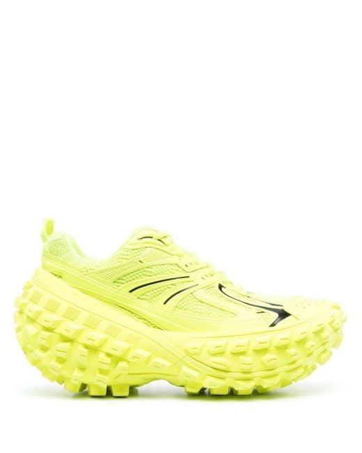 Balenciaga Yellow Bouncer Chunky-sole Sneakers for men