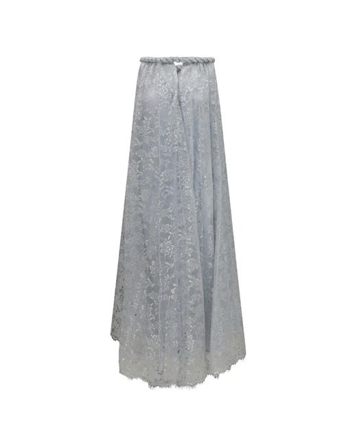 Zimmermann Gray Carousel Metallic Twist Lace Maxi Dress