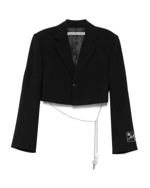 Alexander Wang クロップド ジャケット Black
