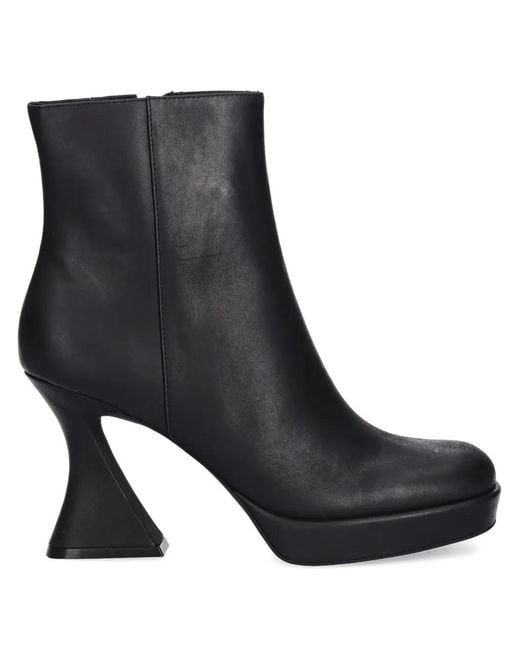 Jeffrey Campbell Black Humanity Platform Heel Ankle Boots